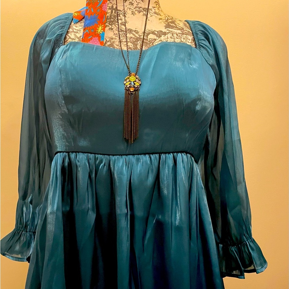 Elegant Teal Blouse